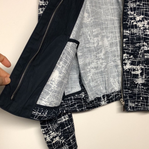 Kenar Navy Blue Full Zip Blazer - Picture 5 of 8